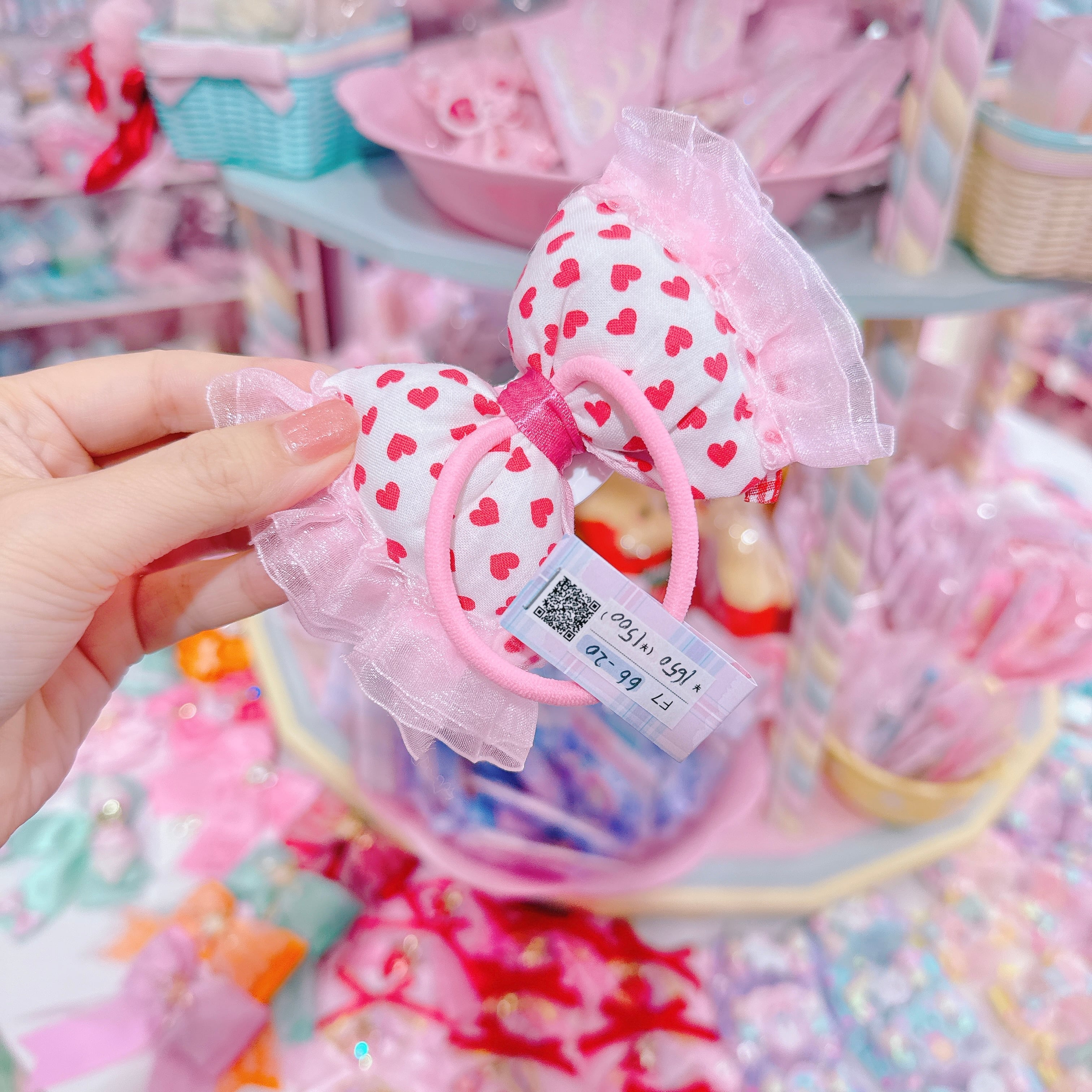 【F7】66-20ファブリックリボンヘアゴム