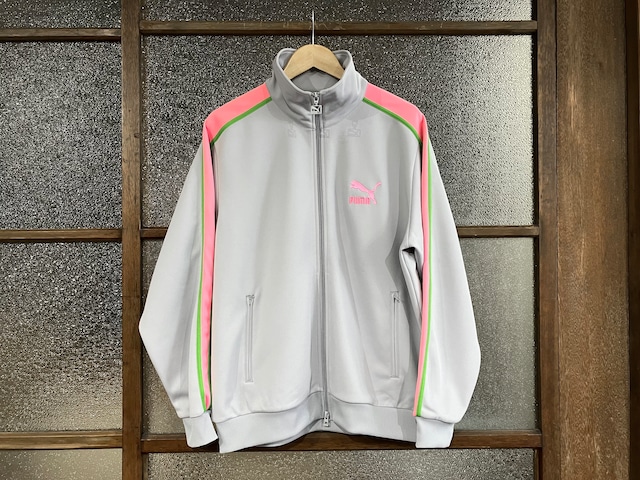 PUMA T7 TAPING TRACK JACKET (GREY FOG-PINKLILAC-ARCHIVE GREEN)