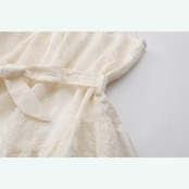 蝶が舞い降りた フラワー刺繍ノースリーブワンピース 《Y0249》