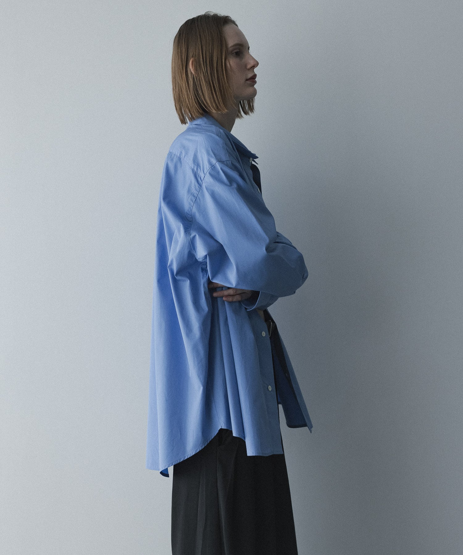 THOMAS MASON】loose basic oversize shirt〈 Blue 〉 | remer