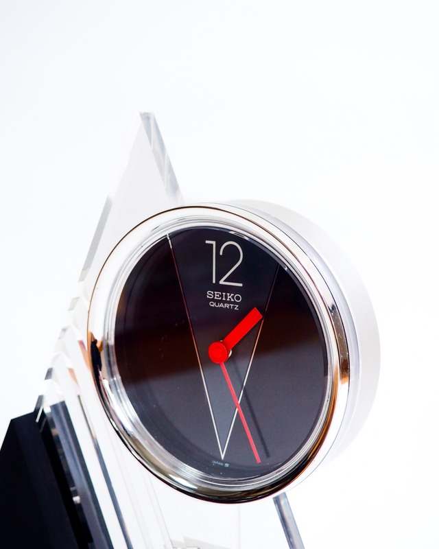 SEIKO 80s Acrylic Pendulum Table Clock