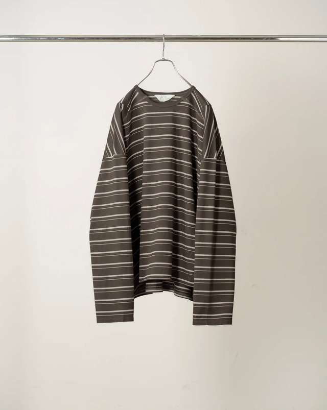 ANCELLM / BORDER LS T-SHIRT (BLACK)