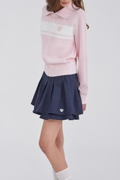 GOXO ゴーエックスオー メタルハート ツーレイヤー スカート デニム