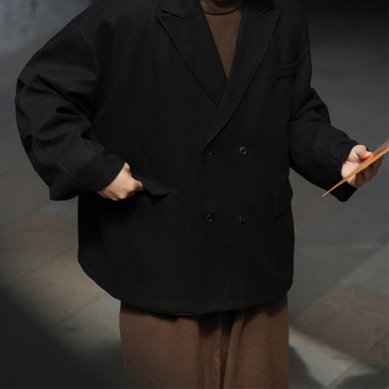 カジュアルハンサムダブルジャケットコート　976