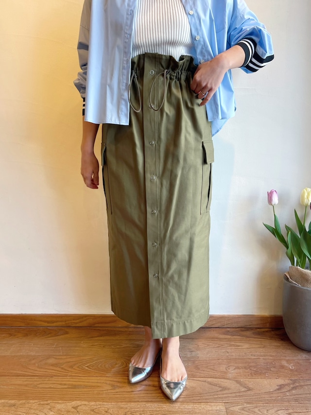 SACRA / VINTAGE COTTON BACKSATIN SKIRT