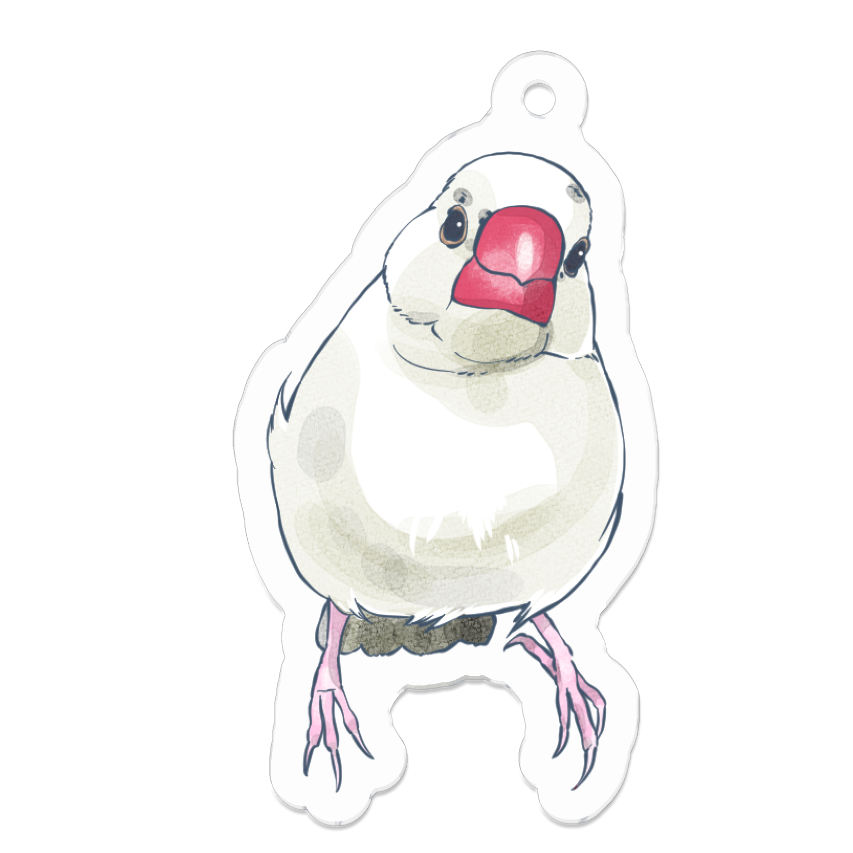 文鳥アクリルキーホルダー Sarashido