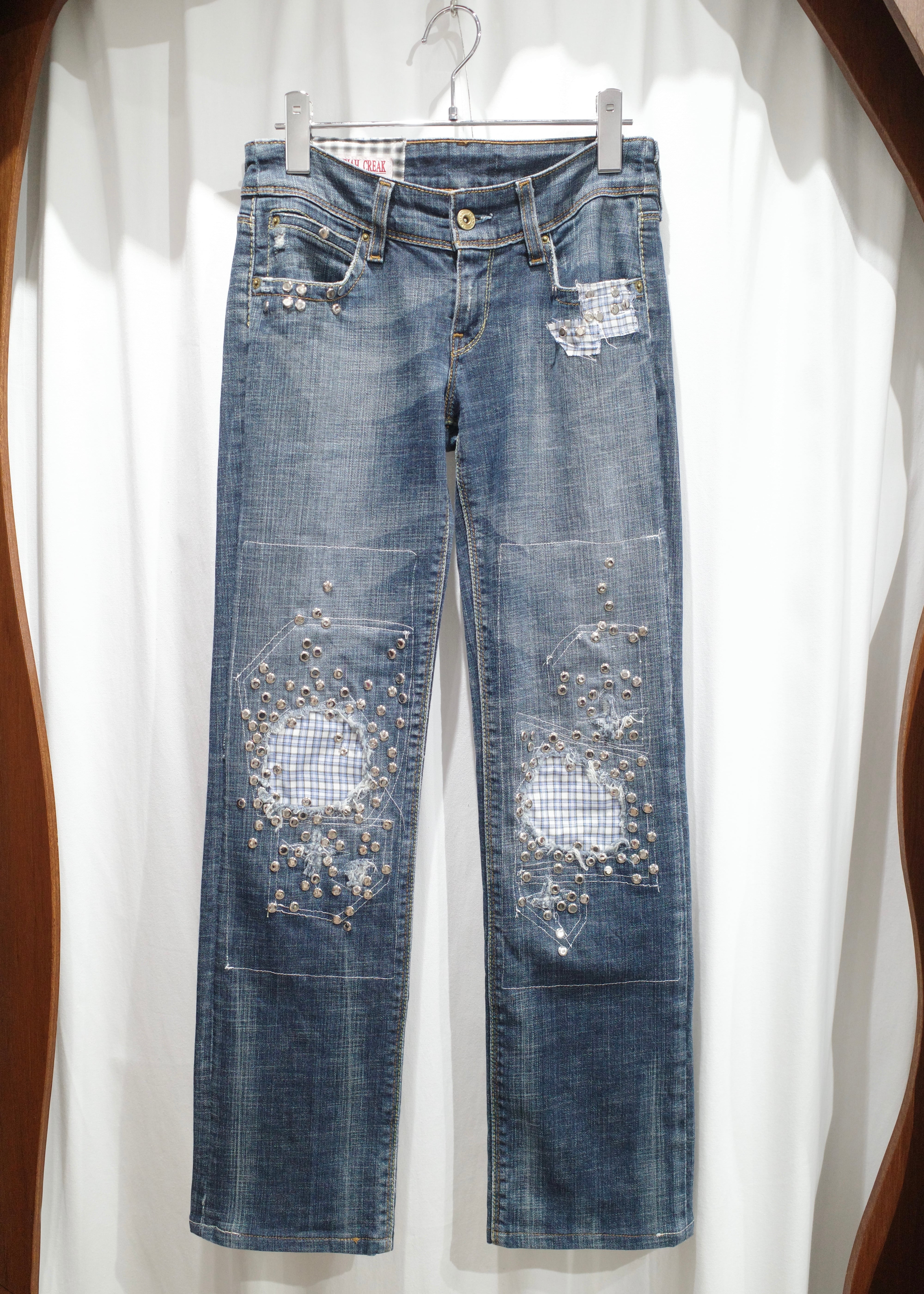 HANNAH CREAK Studded Denim Pants | HOME