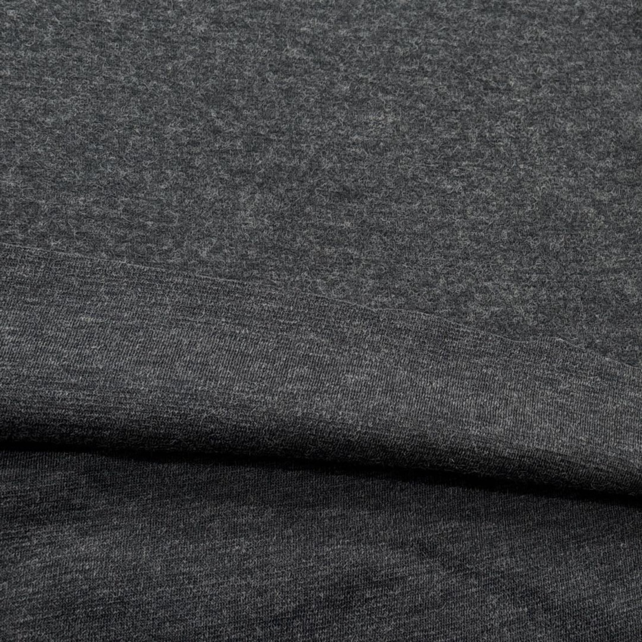 ★TC509◆2.3m◆ウールアクリル混弱起毛暖かニット生地◆チャコールグレー