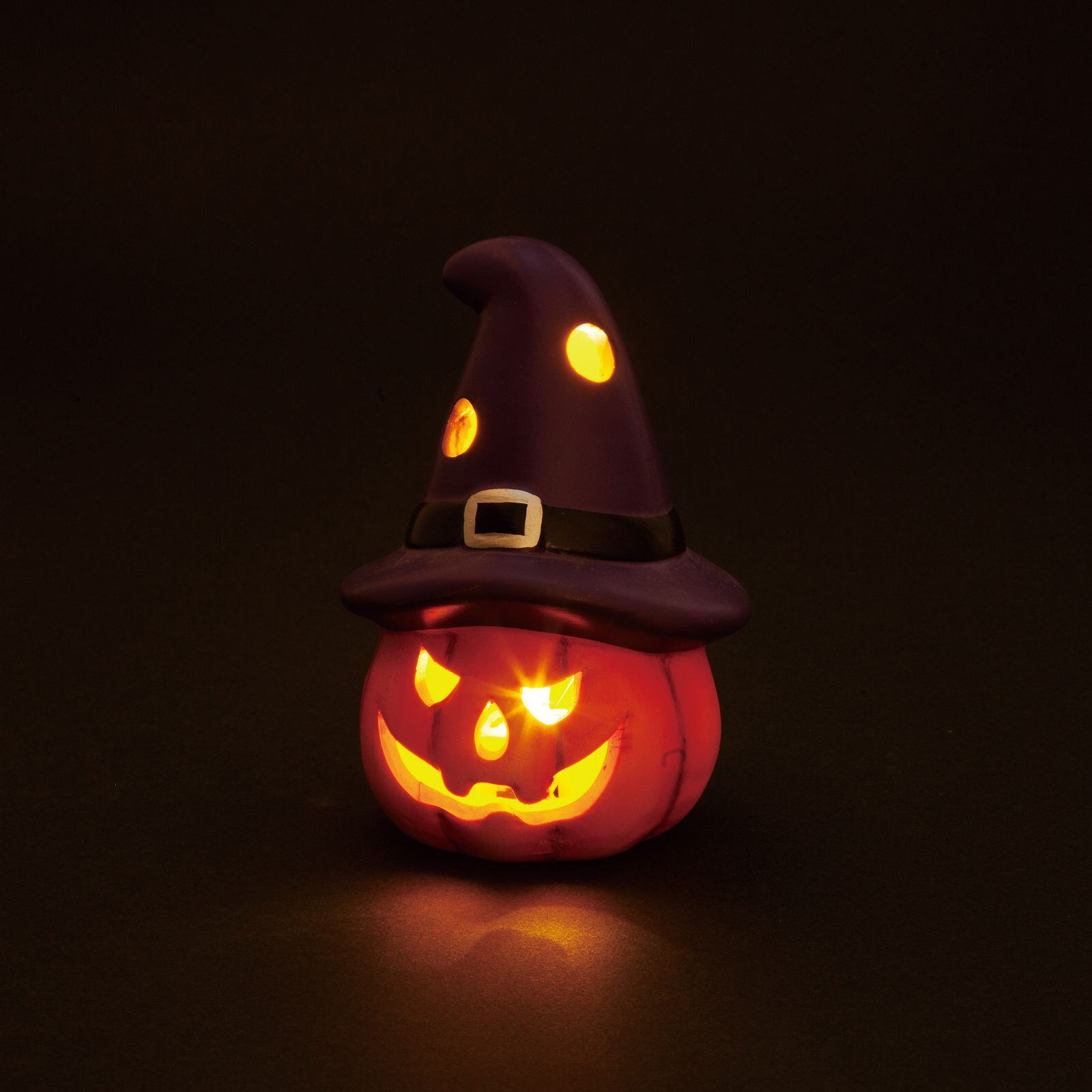 ハットパンプキンライト　イエロー系　HW-1458　4961823771200　ハロウィン雑貨 > ポピーオリジナル