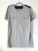 美品◆DIOR HOMME ディオールオム 7H3361550022 エポーレット 胸ポケット デザイン 半袖 Tシャツ カットソー M 灰x黒◆ 美シルエットの定番