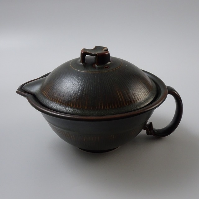 有田焼　マルチなボウル（黒そば釉）