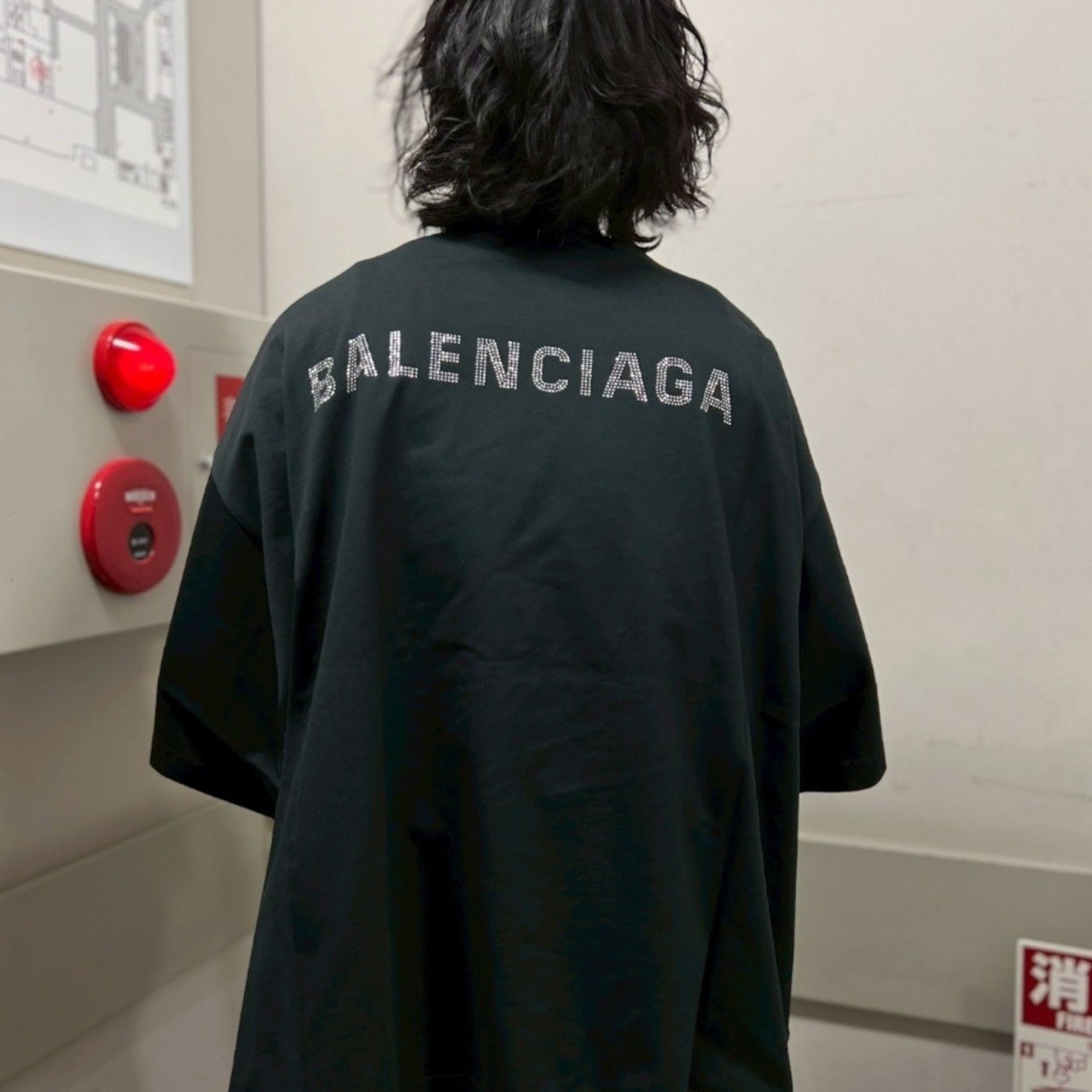 【BALENCIAGA】S/S Cropped T-Shirt（Back Strass） - 5