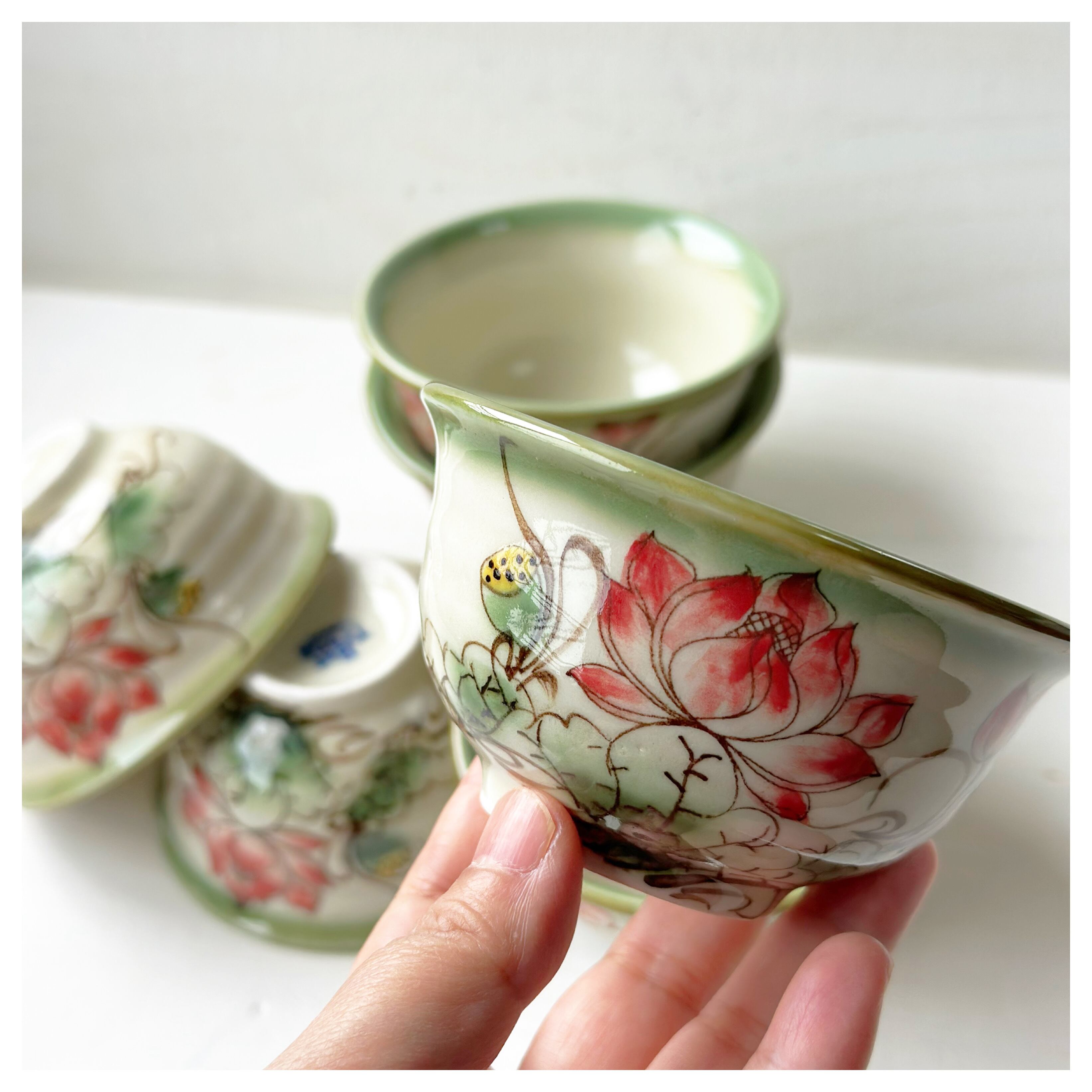 ベトナムのバッチャン焼き 三角小鉢8枚セット | Kc-Labo's shop