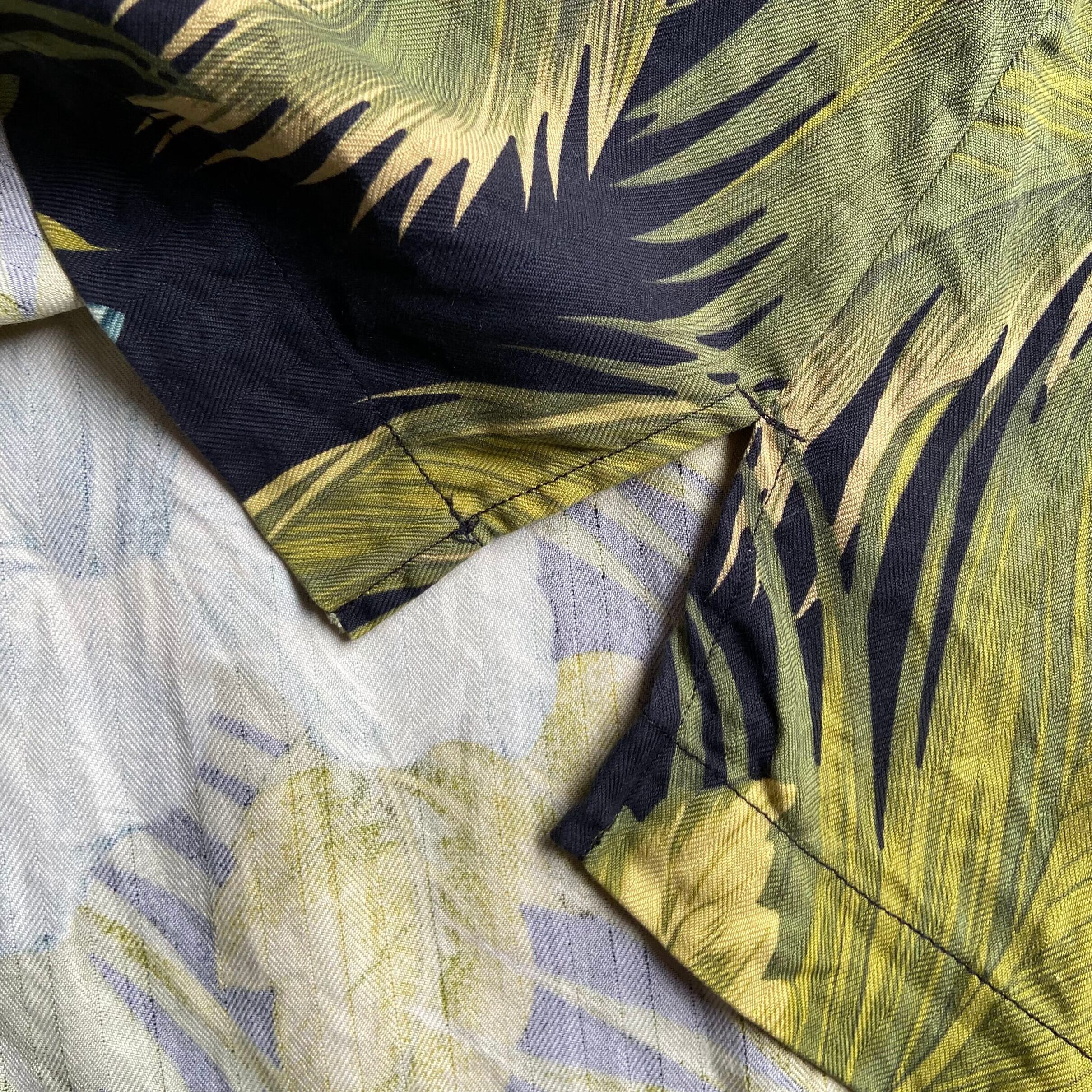 Tommy Bahama トミーバハマ シルク リーフ 花柄 総柄 開襟 アロハ