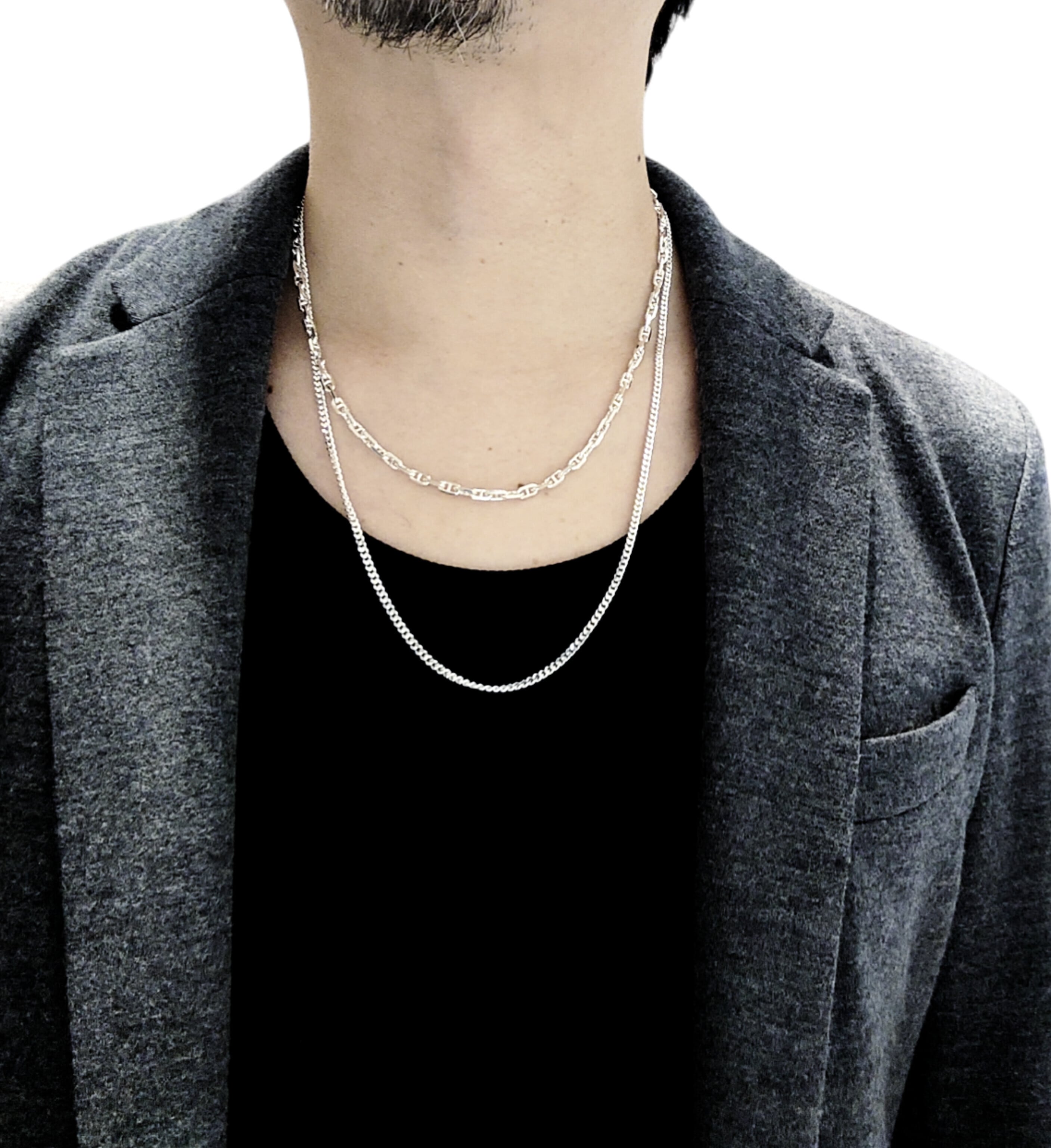 THEFT SILVER CHAIN NECKLACE RM4C120 アンカー/マリーナ 50㎝ | THEFT