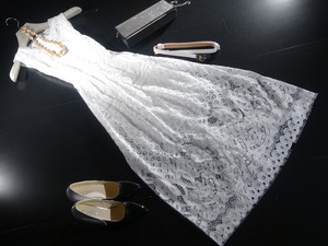 ★Ｍ☆総レ－スロングワンピ－ス(OPN6944)