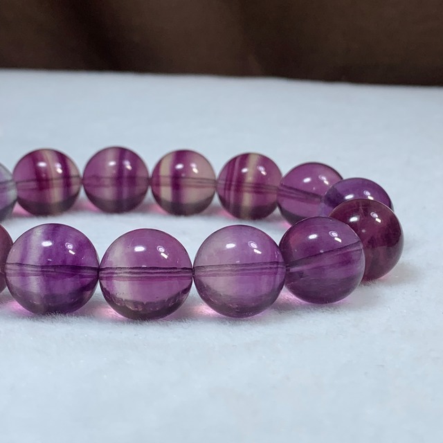 11.レア✩発色美✩パープルフローライトブレスレット