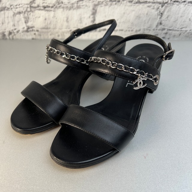 CHANEL シャネル ココマーク サンダル  靴 ブラック A-9326