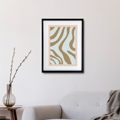 静寂の流れ Ⅳ｜滑らかに重なるラインが魅せるミニマル抽象アートポスター｜空間を整える静けさと品格｜A4ポスター