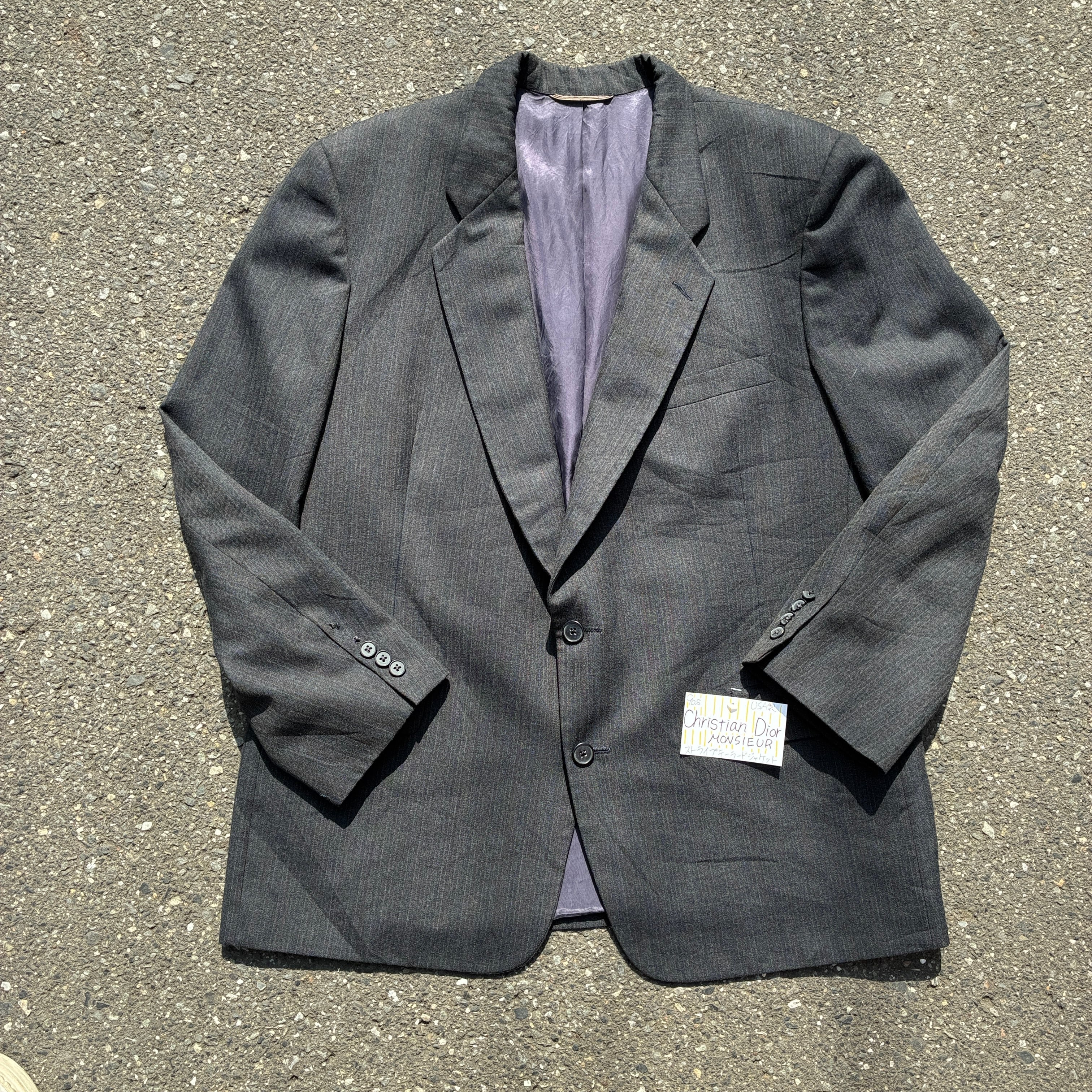 Christian Dior Monsieur ストライプジャケット 90s USA製 Christian Dior MONSIEUR ストライプテーラードジャケット