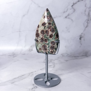 グリーンフラワージャスパー フレイム 専用台座付き * Jasper * 天然石