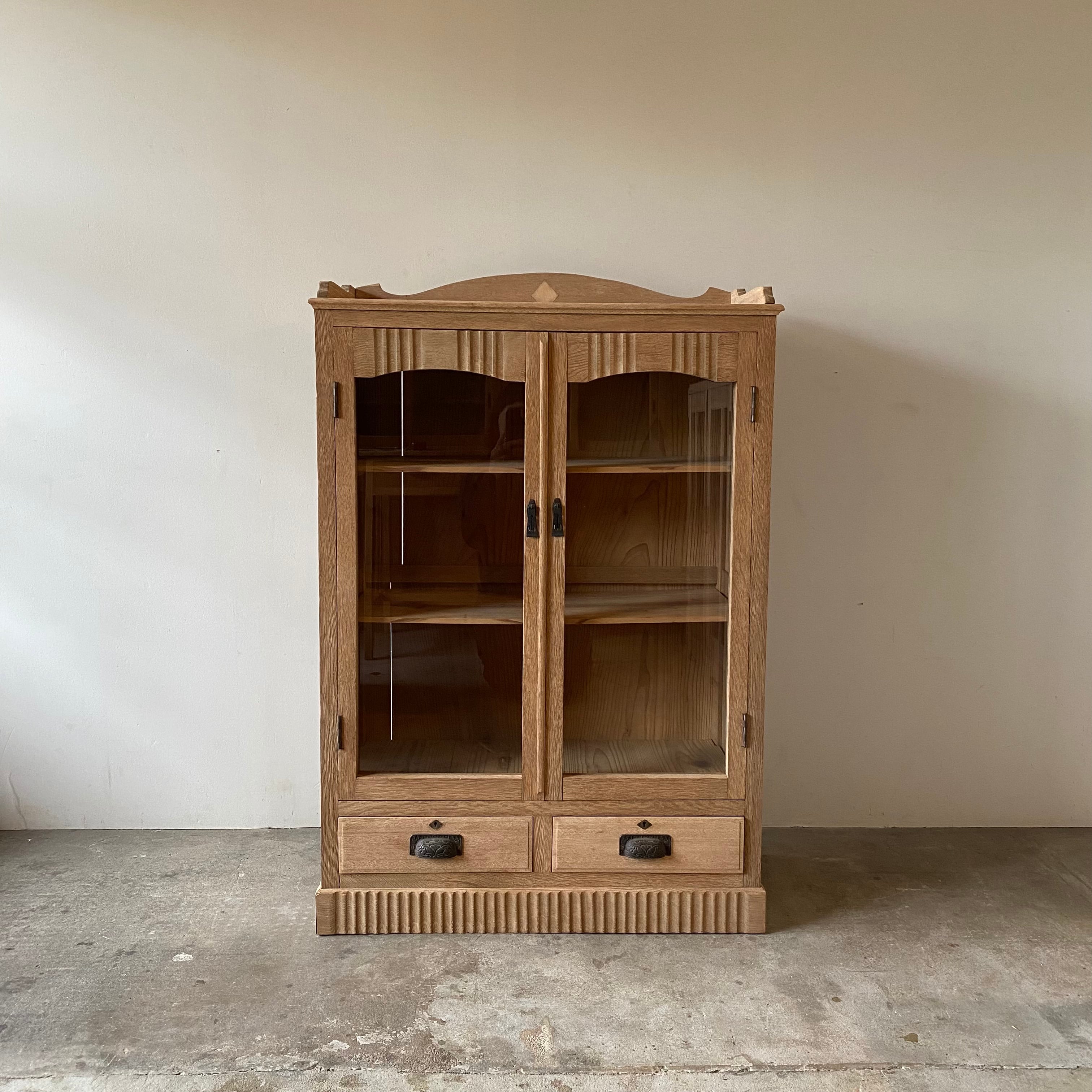 キャビネット　木象嵌　引き出し付き　0840