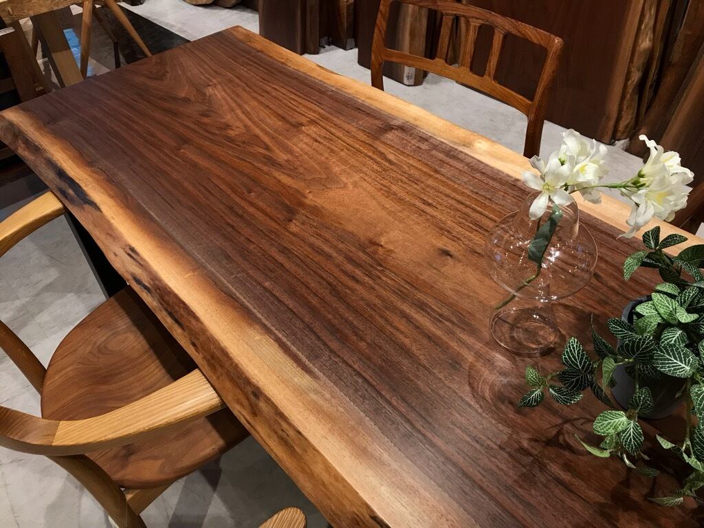 ウォールナット_2530×630-590-580×45 _横浜元町店_テーブル天板/一枚板
