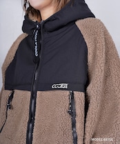 COOLAペイントジップボアフーディー (BEIGE) CQ-47139H