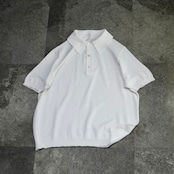 white knit polo