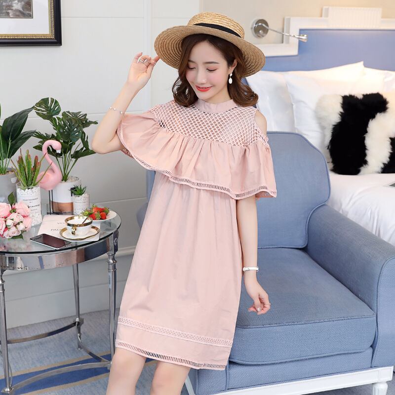 【新作】【送料無料】 マタニティウェア2019夏バージョンの新しいファッションレースステッチストラップレスAラインルーズマタニティナーシングドレス-アリババ サマー 夏物 expec218310604350