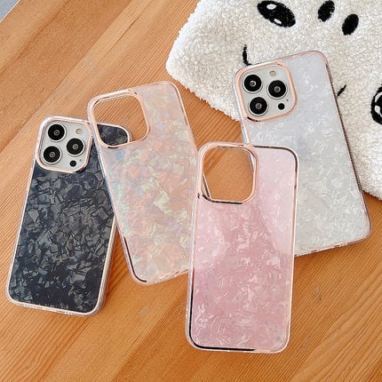 再販】シェルの透け感が美しい◎人気 メタルフレーム クリアケース