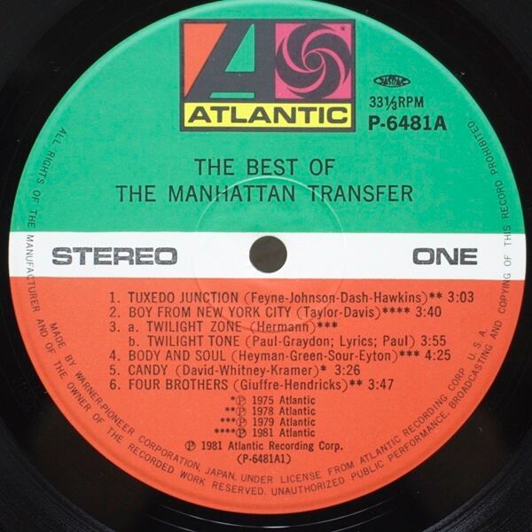 The Manhattan Transfer / The Best Of The Manhattan  [P-6481A] - 画像3