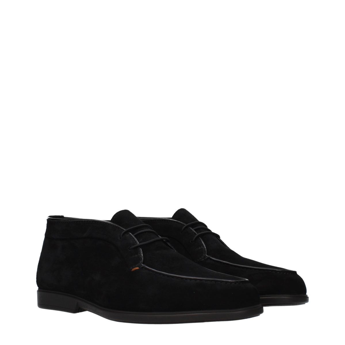 SANTONI サントーニ メンズ アンクルブーツ スエード ブラック