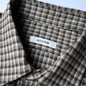 INTÉRIM / TRICOLOR CHECK GINGHAM DEADSTOCK SQUARE REGULAR SHIRTS