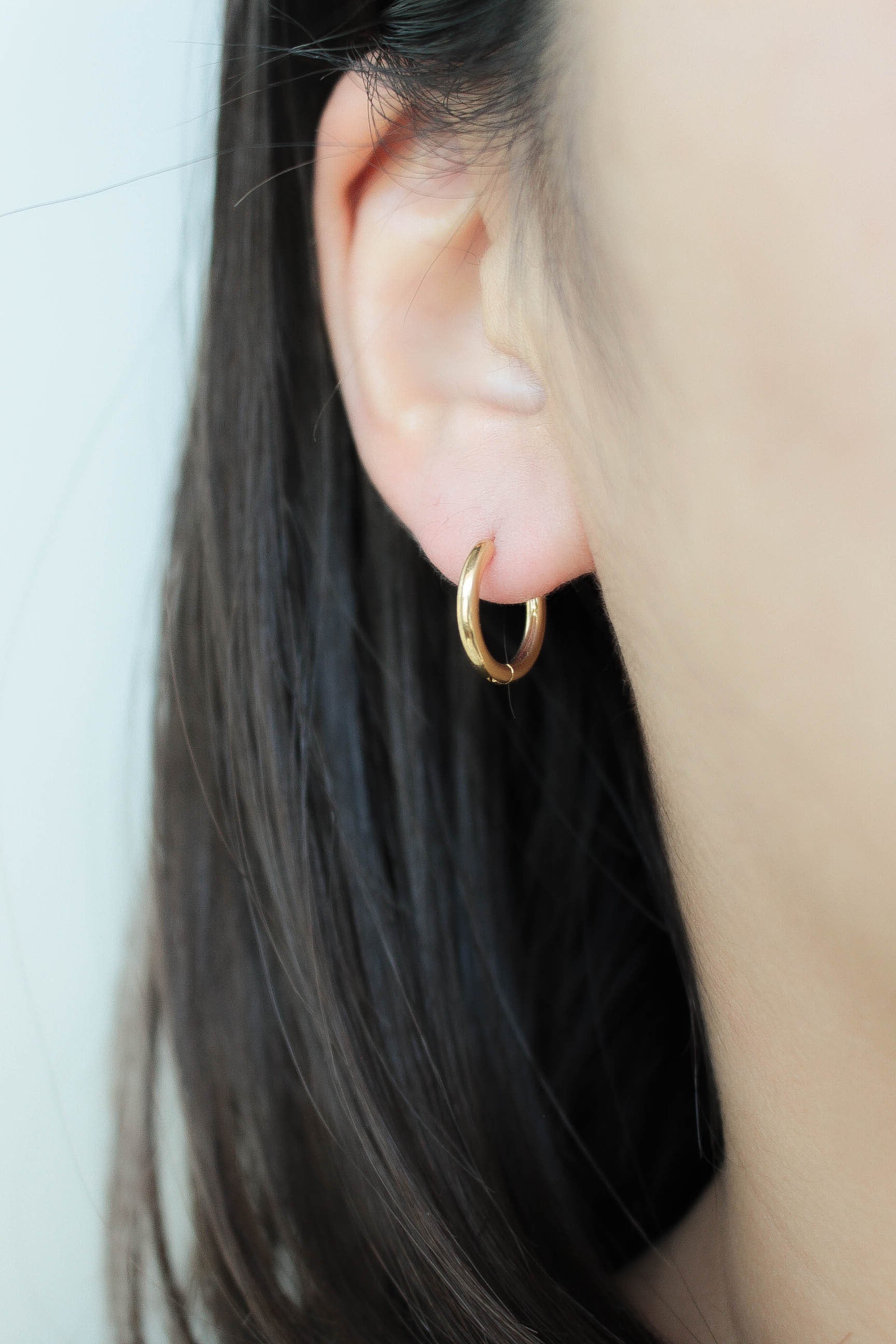 Simple Hoop Pierce / 14mm | ebine(エビネ)|金属アレルギー対応