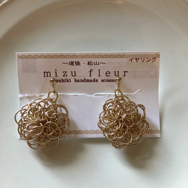 水引イヤリング　mizu fleur