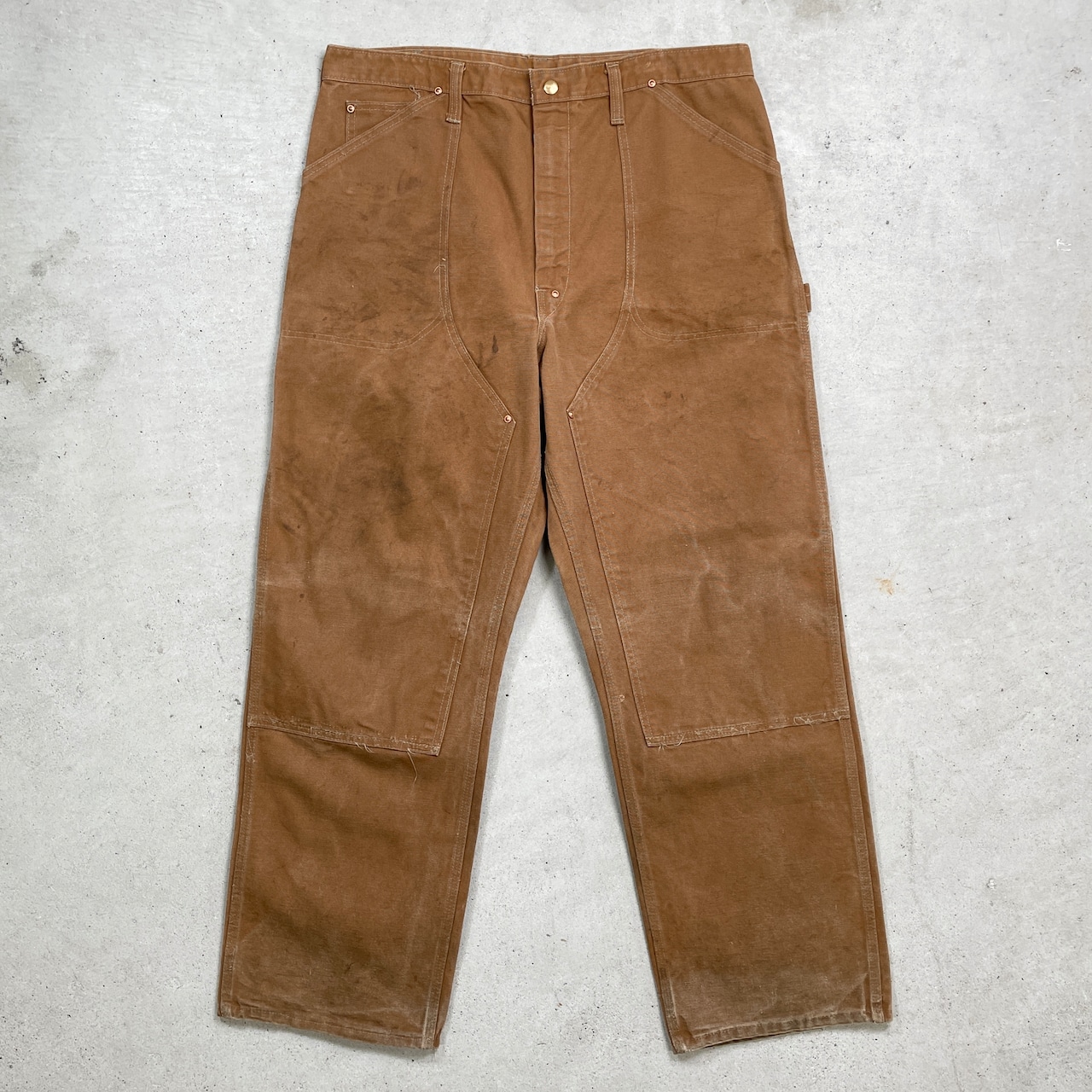 70年代 USA製 Carhartt カーハート ダック地 ダブルニー ワークパンツ 