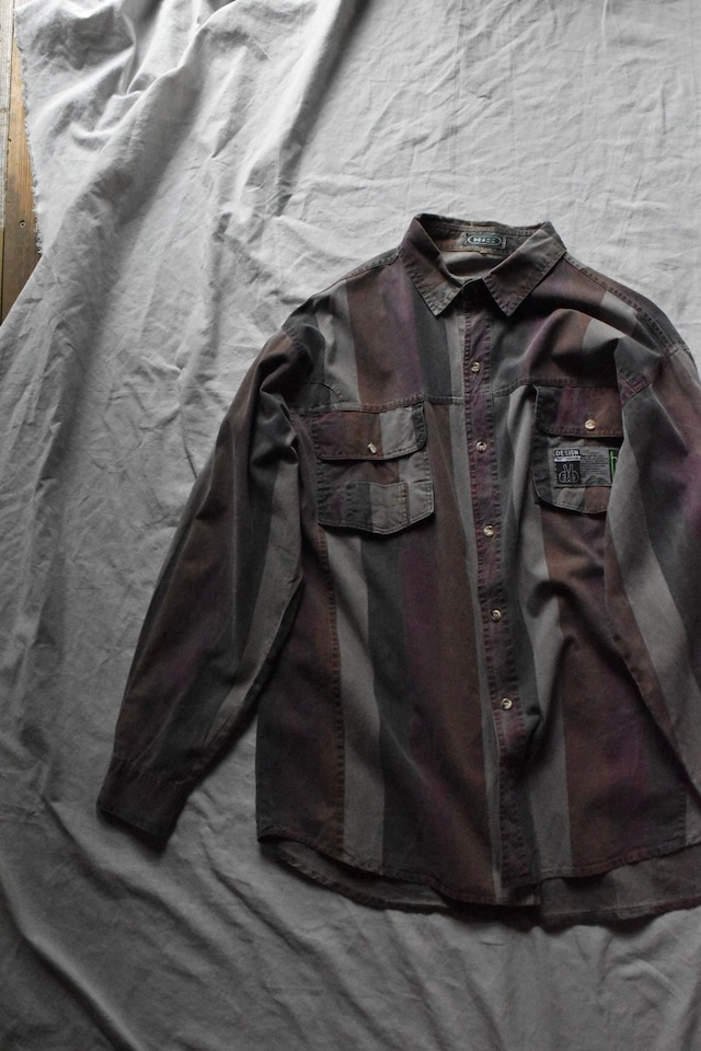 Dark blown border fade shirt