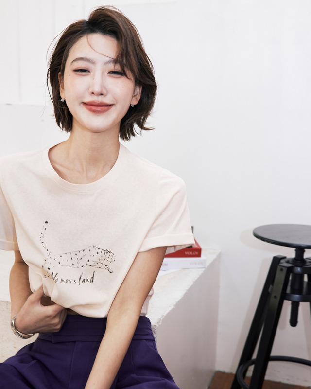 キャットプリントシンプルTシャツ　S26165