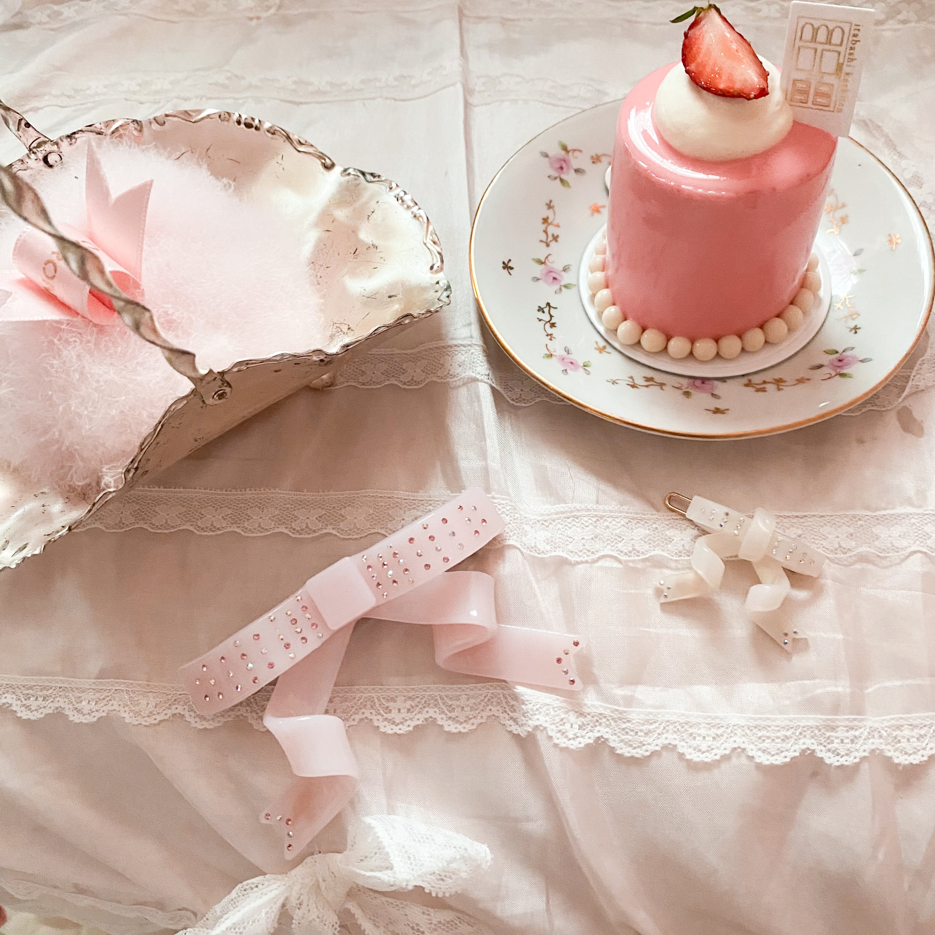 メタモルフォーゼ　クマパンケーキ　バレッタセットJSK ピンク メタモルフォーゼ クマパンケーキ バレッタセットJSK ピンク マザー