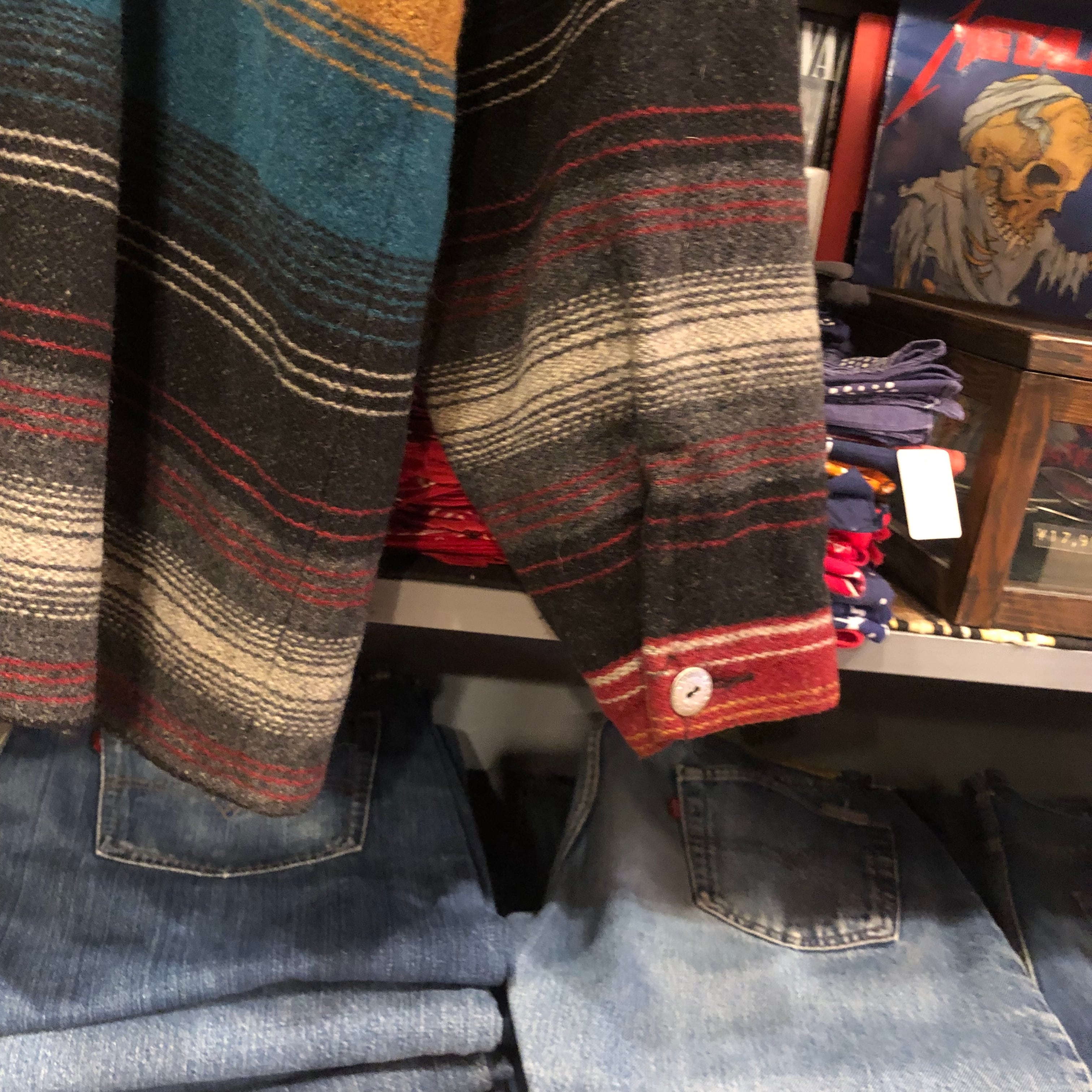 90s Woolrich Native pattern Half Coat 90s Woolrich Native Border