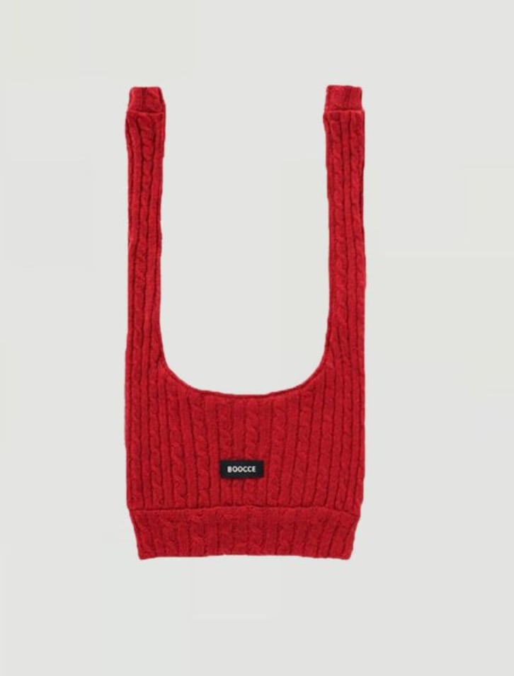 予約【BOOCCE】CABLE KNIT MUFFLER (Red)