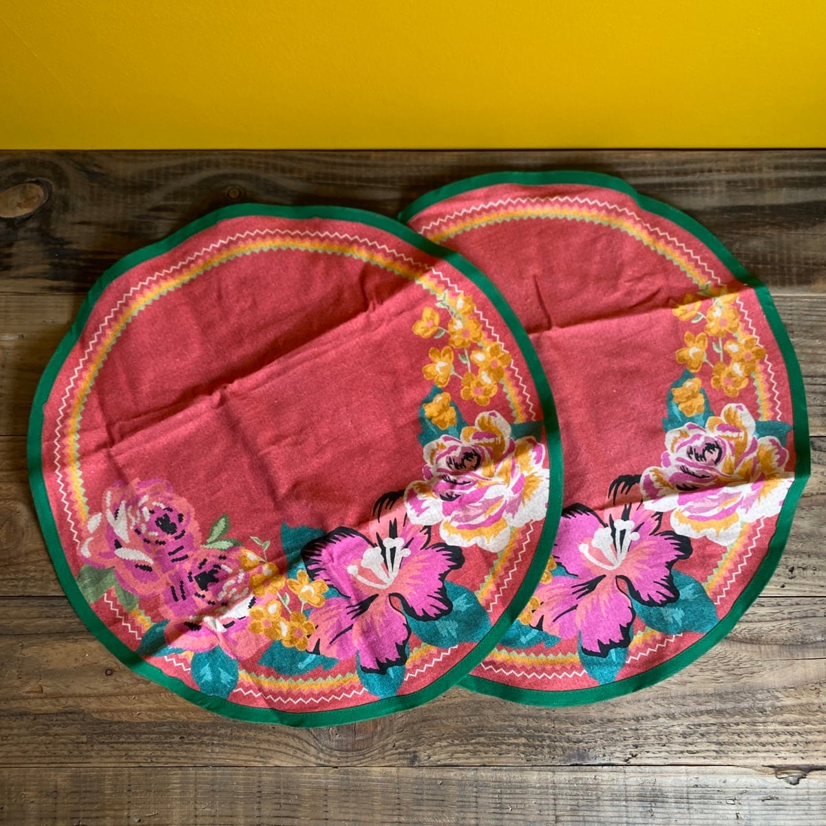 【MALAGUETA マラゲッタ】円形ランチョンマット 2枚セット