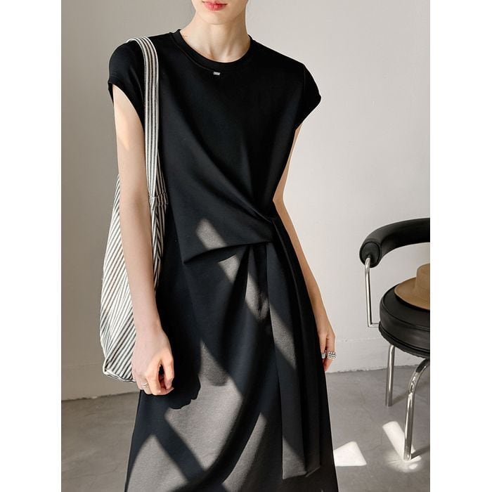 side tie one-piece & stripe bag set 14554 | abeille