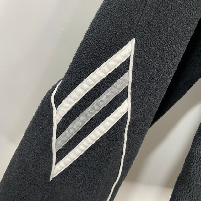 adidas アディダス プルオーバーフリース 3本線 黒 XL