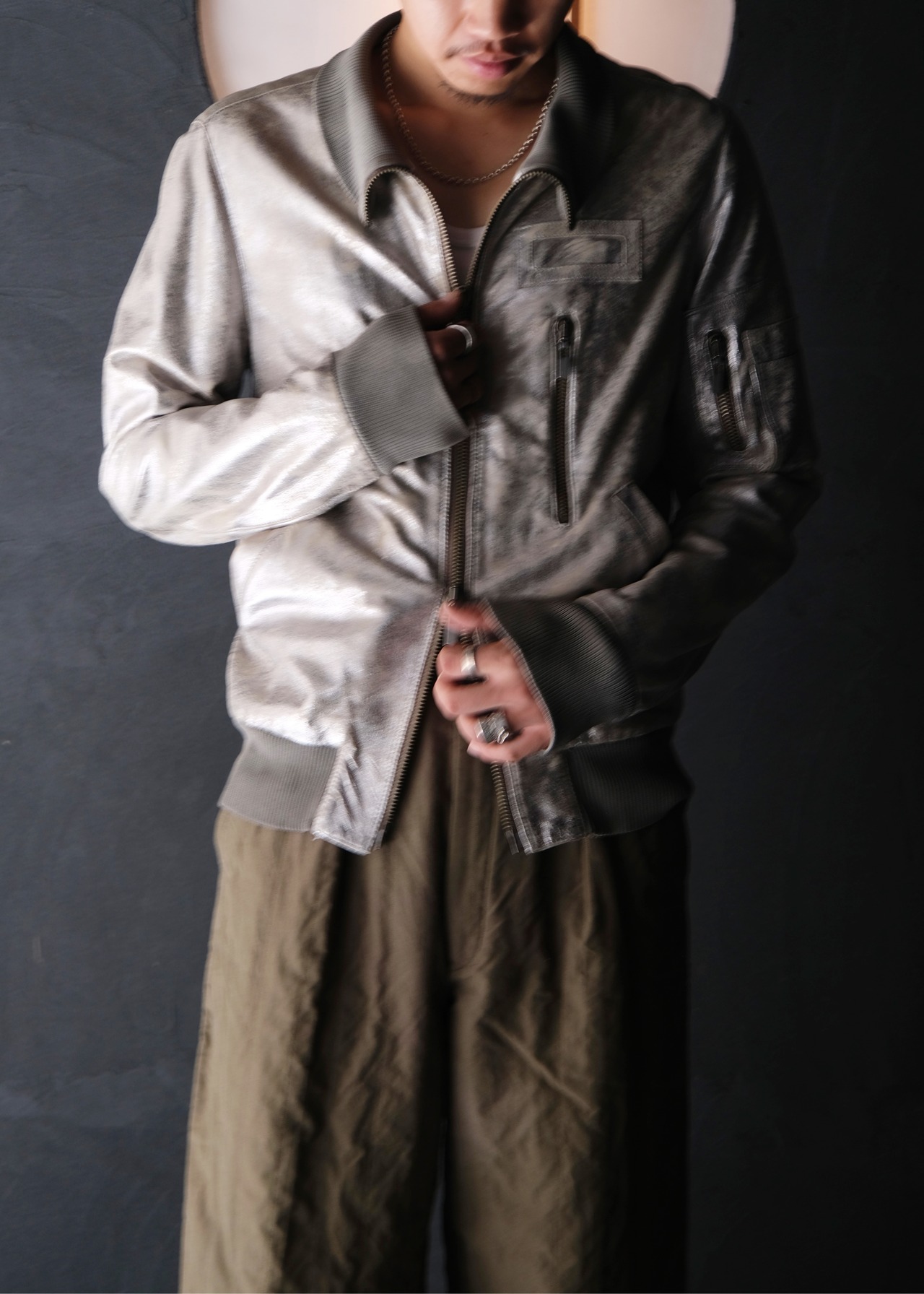 MCQ by ALEXANDER MQUEEN faded double zip leather blousons