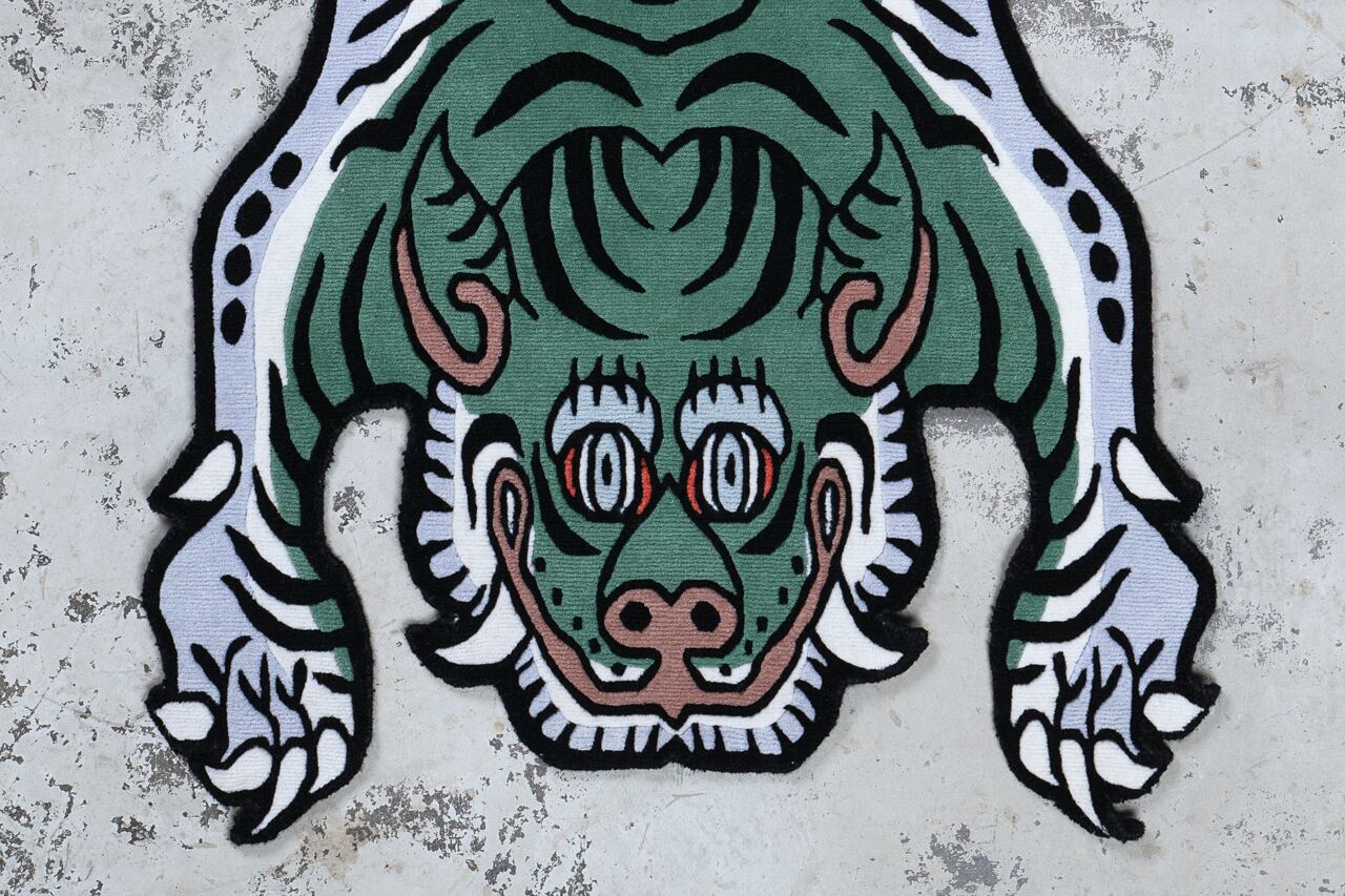 Tibetan Tiger Rug 《Mサイズ•ウール・オリジナル2・フォレスト