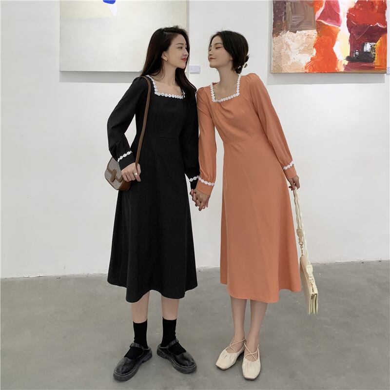 スプリングドレス スタイルカラースカート 春物 スクウェア YY-ファッション78342519584