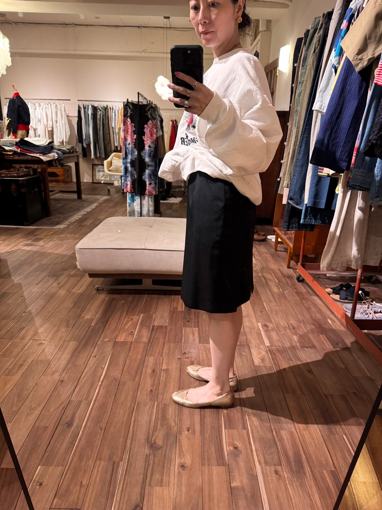 HIRSCH COLLECTIONS ブラックスカート