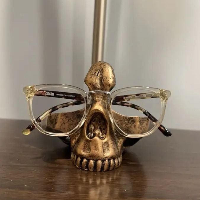 メガネスタンド 眼鏡ホルダー スカル ドクロ 眼鏡スタンド 収納